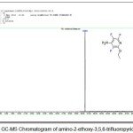 Figure 3: GC-MS Chromatogram of amino-2-ethoxy-3,5,6-trifluoropyridine 4