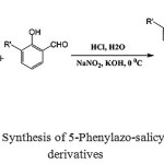 Scheme 1: Synthesis of 5-Phenylazo-salicylaldehyde derivatives