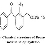 Figure 1: Chemical structure of Bromofenac sodium sesquihydrate.