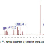 Figure 2: 13C NMR spectrum  of isolated compound 1