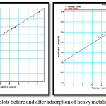 Figure 4: t-plots before and after adsorption of heavy metals.
