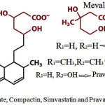 Figure 3: Mevalonate, Compactin, Simvastatin and Pravastatin structures