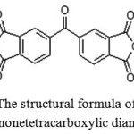 Figure 3: The structural formula of 3,3 ', 4,4'-benzophenonetetracarboxylic dianhydride