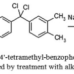 Figure 6: Preparation of 3,3 ', 4,4'-tetramethyl-benzophenone by Friedel-Crafts alkylation followed by treatment with alkali [11]