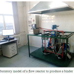 Figure 1: Laboratory model of a flow reactor to produce a binder component