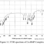 Figure 11: FTIR spectrum of Cu-BMP Complex.