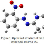 Figure 1: Optimized structure of the title compound DNPHTTO.