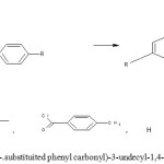 Schme 1: Synthesis of 2,5-di-O-(4-.substituited phenyl carbonyl)-3-undecyl-1,4-benzoquinone(EL-1,EL-2 & EL-5)