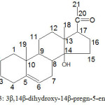 Figure 3: 3β,14β-dihydroxy-14β-pregn-5-en-20-one