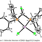 Figure 3: Molecular Structure of [Pd(k2-dppp)Cl2] Complex