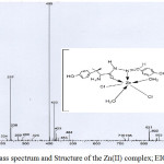 Figure 6: Mass spectrum and Structure of the Zn(II) complex; EIC at m/z 400