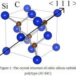 Figure 1: The crystal structure of cubic silicon carbide polytype (3C-SiC).