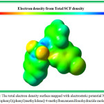 Figure 10: The total electron density surface mapped with electrostatic potential N’-[(E)-(4-Bromophenyl)(phenyl)methylidene]-4-methylbenzenesulfonohydrazide molecules.