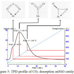 Figure 5: TPD profile of CO2 desorption onNiO catalyst.
