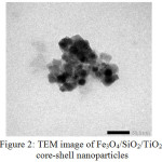 Figure 2: TEM image of Fe3O4/SiO2/TiO2 core-shell nanoparticles 