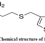 Figure 1: Chemical structure of ‎famotidine.