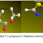 Figure 3: optimization of Methyl 5-2-propenoyl-3-thiphene-carboxylate and Thiadiazolo-pyrimidines derivatives (1)