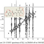 Figure 2.0: COSY spectrum of H2L in DMSO-d6 at 300 MHz