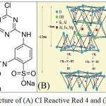 Figure 1: The chemical structure of (A) CI Reactive Red 4 and (B) Cloisite® 15A.
