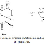 Figure 19: Chemical structure of Artemisinin and Dihydroartemisinin (R: H) 80a-80b