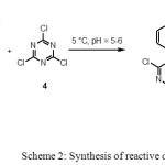 Scheme 2: Synthesis of reactive dyes 5a-c
