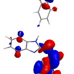 Figure 7: The HOMO and LUMO structures for the N-benzylidene-2-aminobenzimidazol