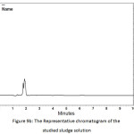 Figure 9b: The Representative chromatogram of the studied sludge solution