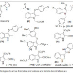 Figure 1: Biologically active thioindole derivatives and indole-benzimidazoles
