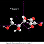 Figure 1a: The optimized structure of vitamin C