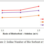 Figure 2: Iodine Number of Bio Sorbent at 550oC