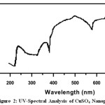 Figure 2: UV-Spectral Analysis of CuSO4 Nanoparticle