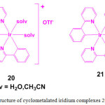 Figure 6: Structure of cyclometalated iridium complexes 20 and 21.