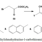 Scheme 23: Reaction of ethylidenehydrazine-1-carbothioamides with ethyl bromopyruvate