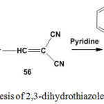 Scheme 28: Synthesis of 2,3-dihydrothiazole-5-carbonitriles