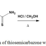 Scheme 34: Reaction of thiosemicarbazone with hydrochloric acid