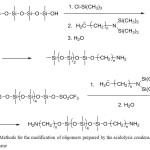 Figure 2: Methods for the modification of oligomers prepared by the acidolysis condensation of cyclosiloxane