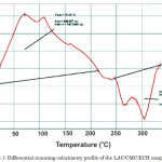Figure 1: Differential scanning calorimetry profile of the LAC/CMC/ECH composite.