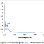 Figure 1: UV-Visible spectra of ZTS nanocomposite