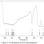 Figure 2: FT-IR Spectra of ZTS nanocomposite