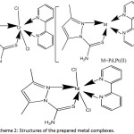 Scheme 2: Structures of the prepared metal complexes.