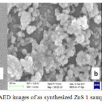 Figure 1a: TEM, (b) SEM (c) SAED images of as synthesized ZnS 1 sample