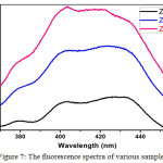 Figure 7: The fluorescence spectra of various samples