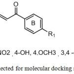 Figure 2: Chalcones selected for molecular docking studies