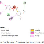 Figure 4: Binding mode of compound 3h in the active site of MAGL.