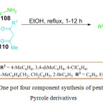 Scheme 23: One pot four component synthesis of penta-substituted Pyrrole derivatives.