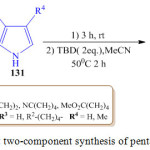 Scheme 28: One-pot two-component synthesis of penta-substituted pyrrole