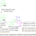 Scheme 29: One pot three component synthesis of pyrrole-pyrimidine derivatives
