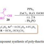 Scheme 3: One pot two component synthesis of poly-functionalized pyrrole derivatives.