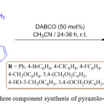 Scheme 44: One pot three component synthesis of pyrazolo-pyridazine derivatives.