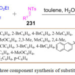 Scheme 47: One pot three component synthesis of substituted fused-pyrrolidine.